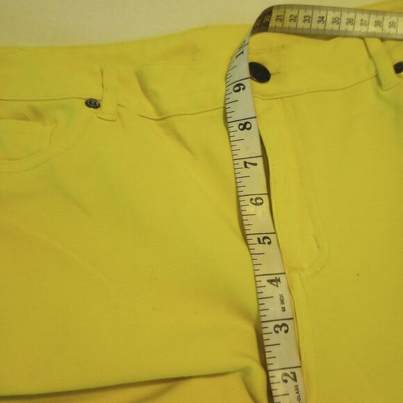 C est 1946 Yellow rayon and cotton jeggings with zipper closure - Picture 7 of 7